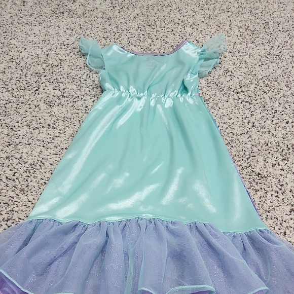 Toddler Girls Disney Princess Nightgown Arial Aqua and Lavender Dress - Picture 6 of 6